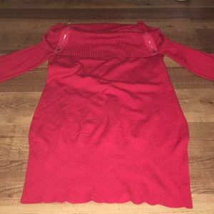 Red sweater dress